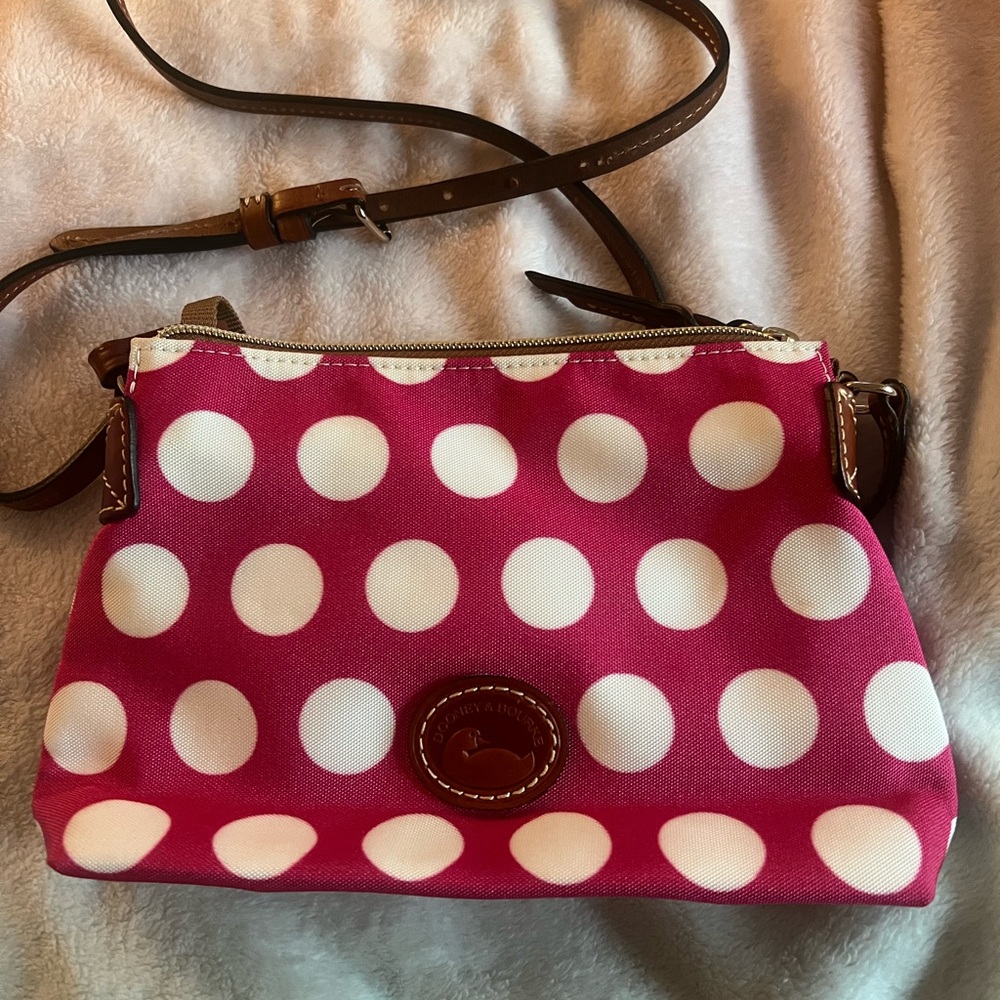 Dooney & Bourke Pink Polka Dot Crossbody Bag